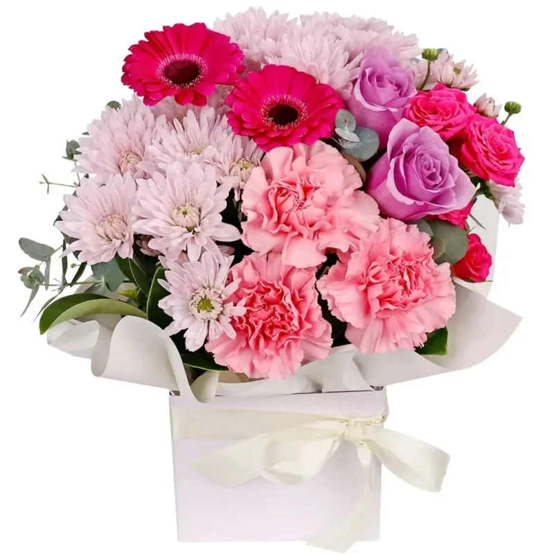 Цветы в коробке Цветочное торжество